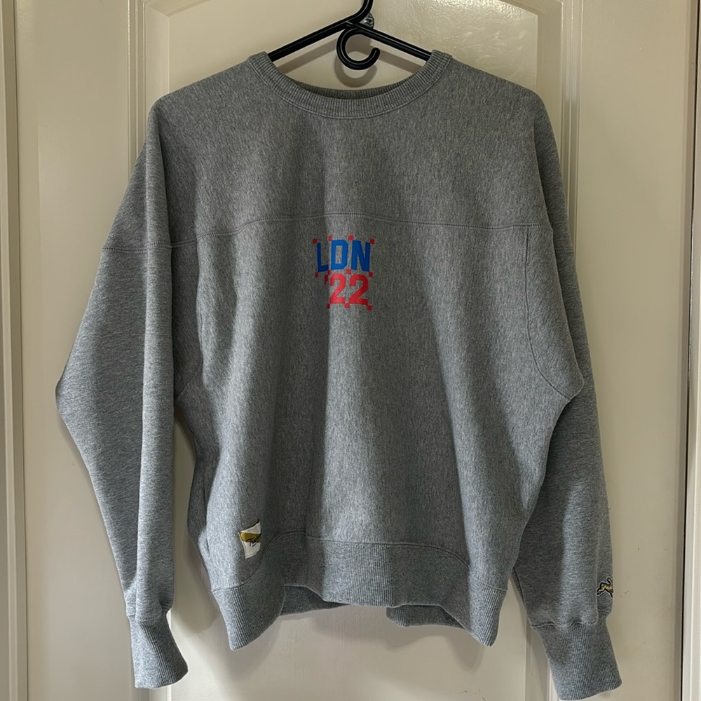 Tracksmith trackhouse crew sweatshirt london sz large